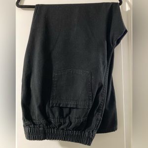 Woman Within straight leg jeans, back-elastic waist size 28, black. Never worn.